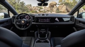 The interior of a 2024 Porsche Cayenne Turbo GT.