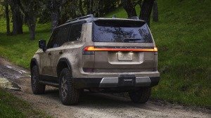 A rear 3/4 view of the 2024 Lexus GX 550 Overtrail+