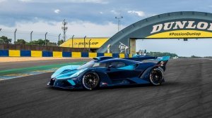 A front 3/4 view of the Bugatti Bolide