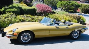 A 1974 Jaguar XKE.