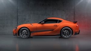 The 2024 Toyota GR Supra 45th Anniversary Edition from the side