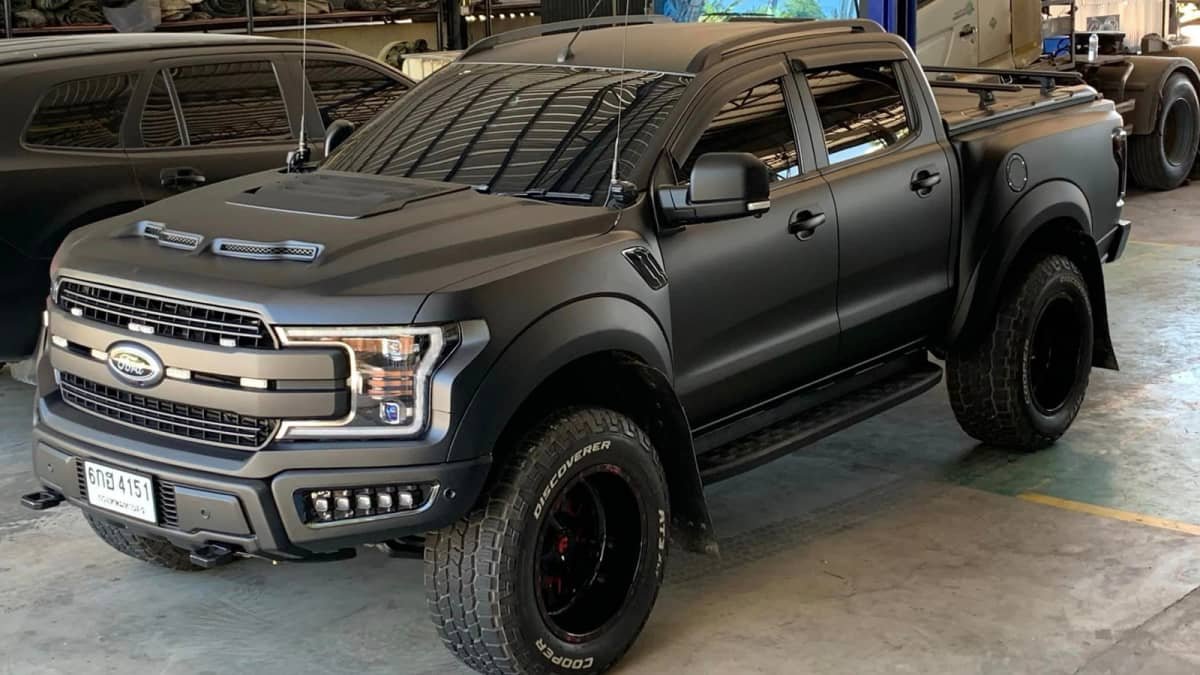 Workshop creating classic Ford F-100 body kit for new Ford Ranger