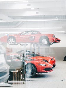 The Ferrari workshop