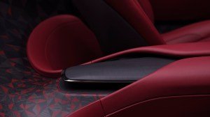 A close-up of the parquetry in the Rolls-Royce La Rose Noire Droptail.