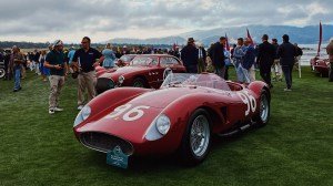 The 1957 Ferrari 500 TRC Scaglietti Barchetta that won for the Ferrari Competition class.