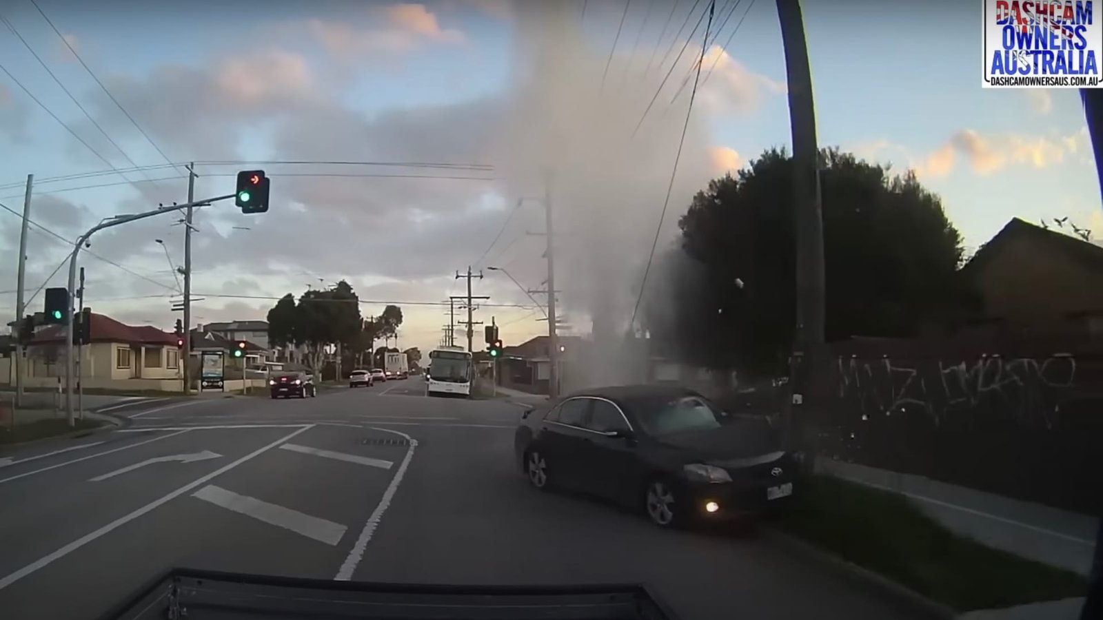 Video: Road-rage driver caught on dash-cam, crashes into fire hydrant