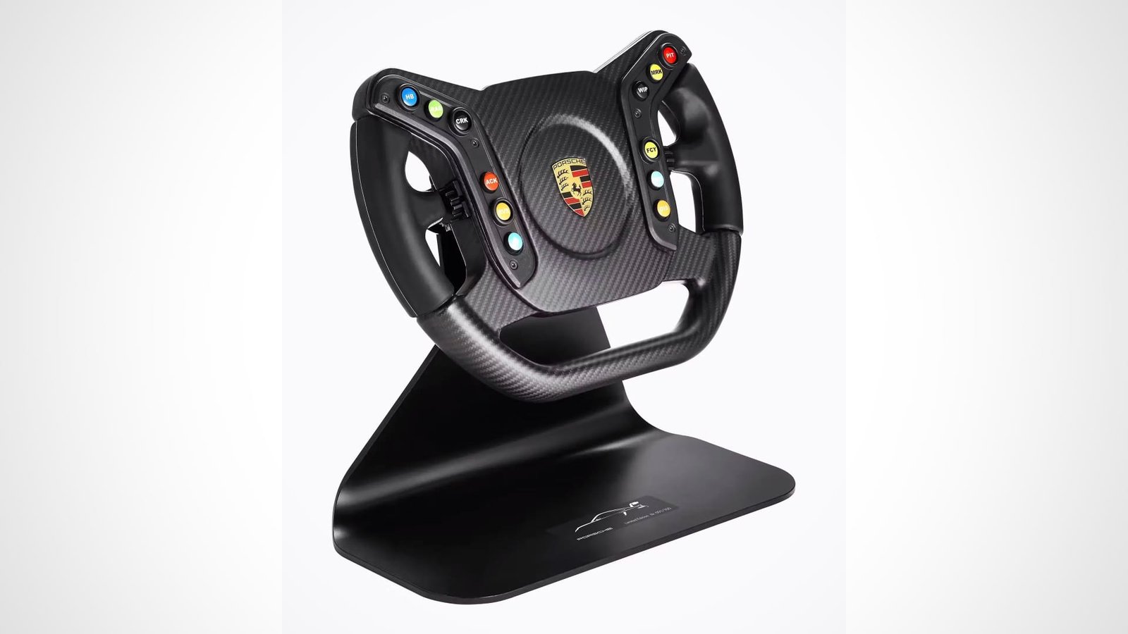 Porsche’s computer-game sim racing steering wheel costs Kia Picanto money
