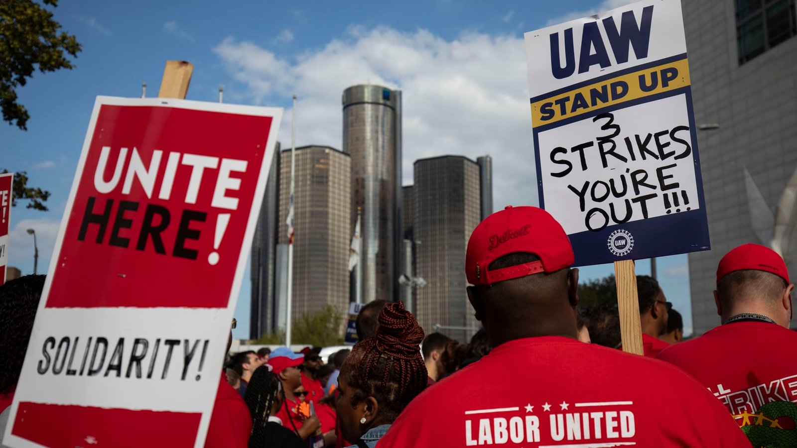 More than 12,000 Ford, GM and Jeep workers go on strike in the US