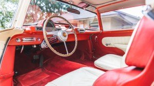 The interior of a 1954 Hudson Italia.