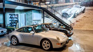 One of the customized spaces inside the Hangar in Riviera Beach, Fla., where collectors can store their cars and other valuables in style.