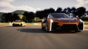 The Toyota FT-Se on race track