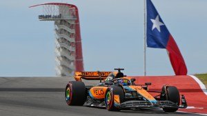 McLaren F1 driver Oscar Piastri during the sprint shootout at the 2023 United States Grand Prix.