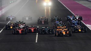 The start of the sprint-race portion of Formula 1's 2023 Qatar Grand Prix.