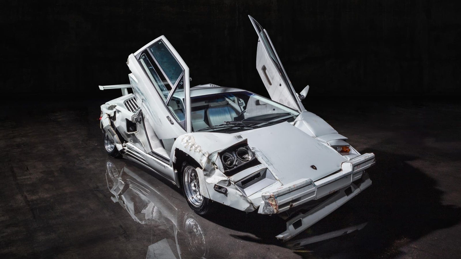Crashed Lamborghini Countach from ‘The Wolf of Wall Street’ to be auctioned