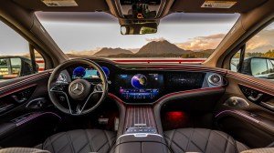 The interior of the 2024 Mercedes-Maybach EQS 680 SUV.