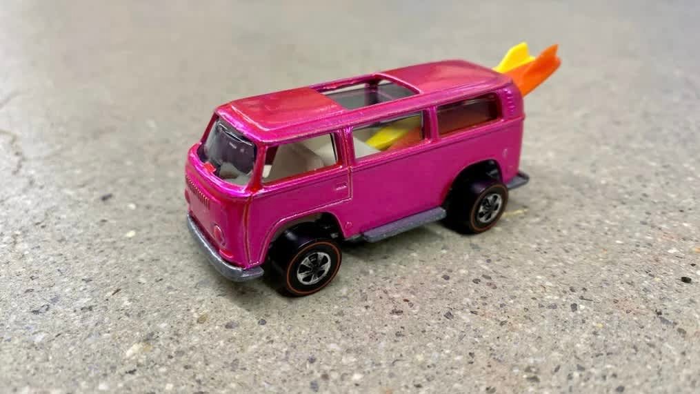 This 1969 pink Volkswagen 'Beach Bomb' prototype is estimated to be worth $US150,000 Credit: CNN 