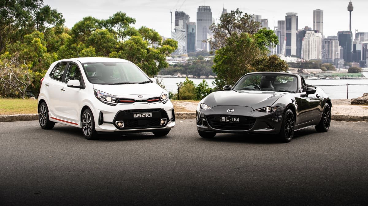 2021 Kia Picanto GT v 2021 Mazda MX-5 RF GT RS comparison-0