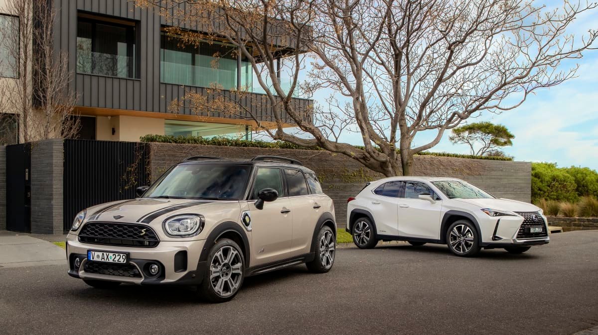 2021 Lexus UX250h Sports Luxury FWD v Mini Countryman SE Mini Yours Hybrid comparison-0