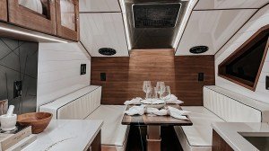 The 27North Ascender's leather dinette