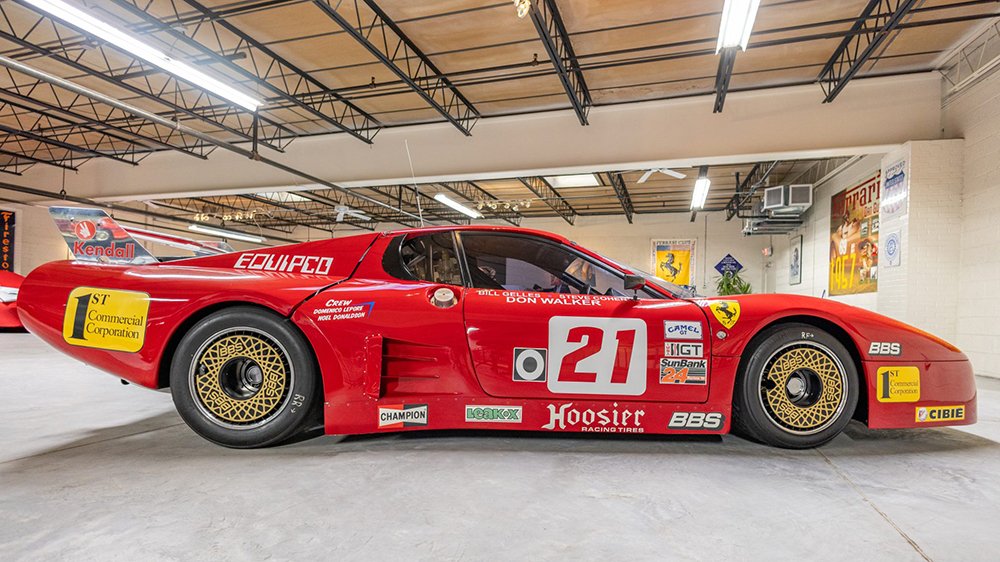 The 1979 Ferrari 512 BB LM from the side