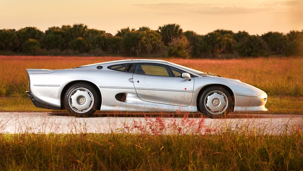 A 1993 Jaguar XJ220 supercar.
