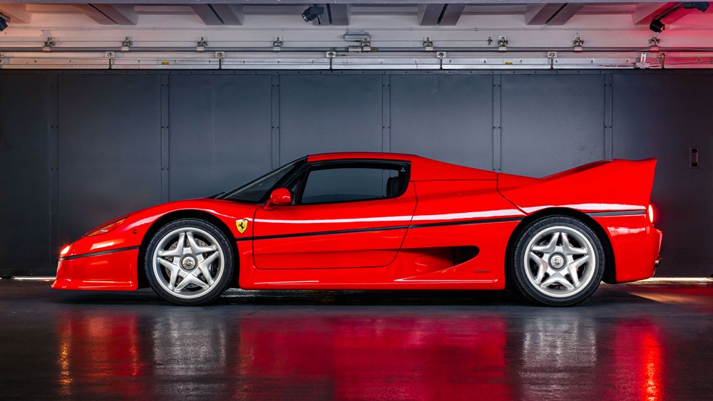 A 1996 Ferrari F50 supercar.