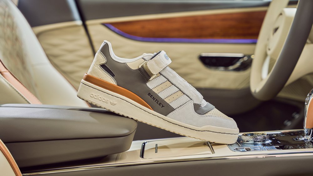 An example of Bentley's custom sneaker collaboration with the Shoe Surgeon.