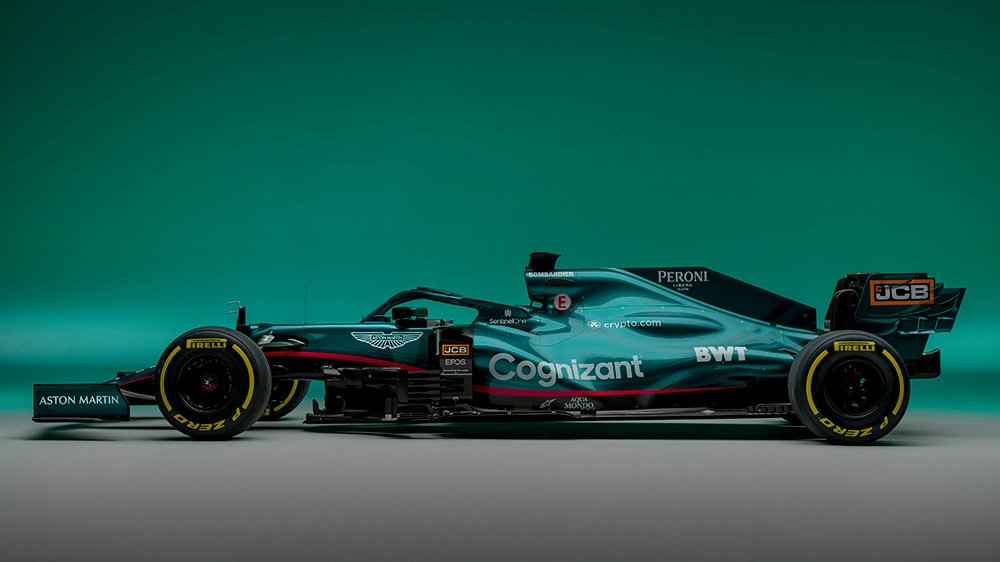 Aston Martin Cognizant Formula 1 Team AMR21 race car