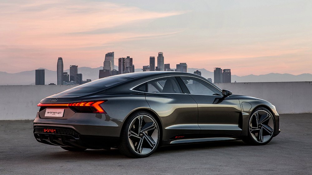 The Audi e-tron GT concept in 2018
