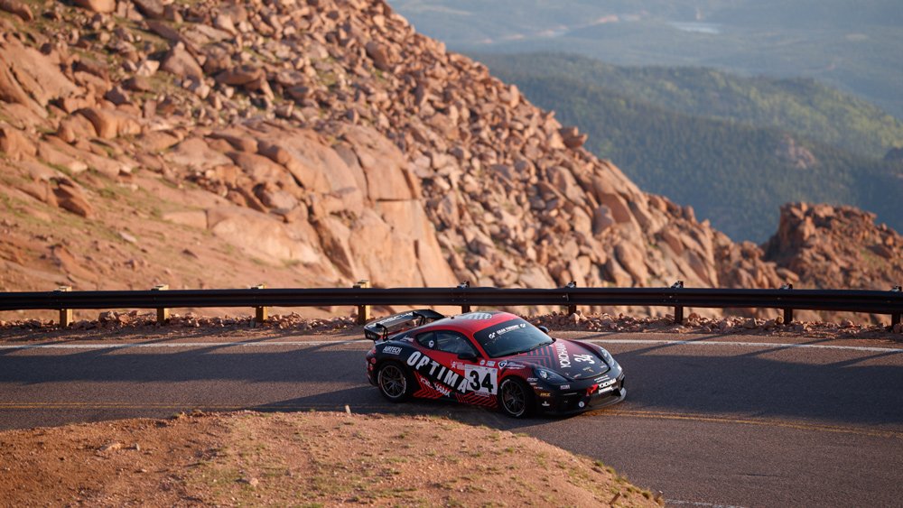 A BBi Autosport entry makes a practice run in preparation for the 2021 Pikes Peak International Hill Climb.
