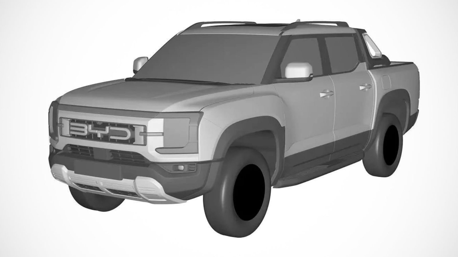 BYD ute leaked in patent images