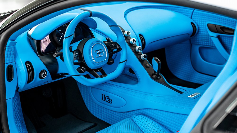 The final Bugatti Centodieci's driver's cockpit