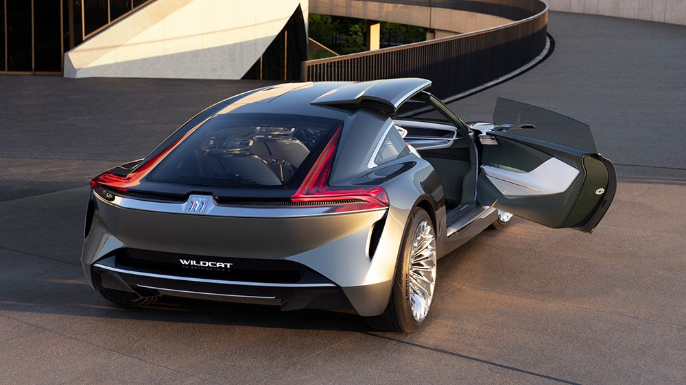 The Buick Wildcat EV concept's swing-style doors in action