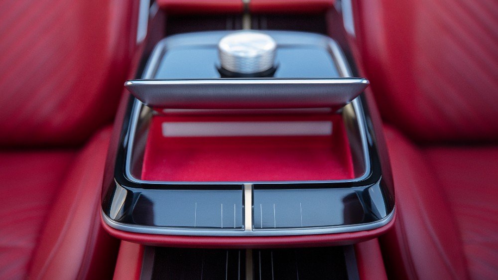 A closeup of the Cadillac Celestiq EV's center console