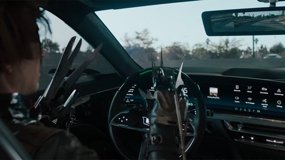 The Cadillac Lyriq's hands-free Super Cruise driving technology at work