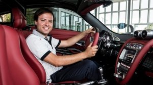 Christopher Pagani, son of the eponymous marque’s founder Horacio Pagani, takes a moment in one of their rarefied models.