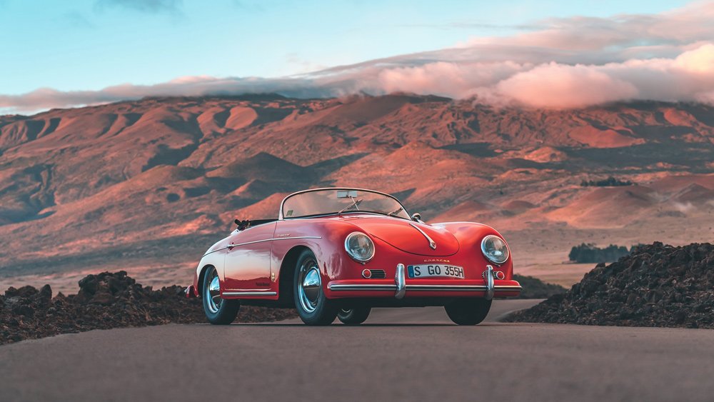 A 1955 Porsche 356 A 1600 Speedster in Hawaii.
