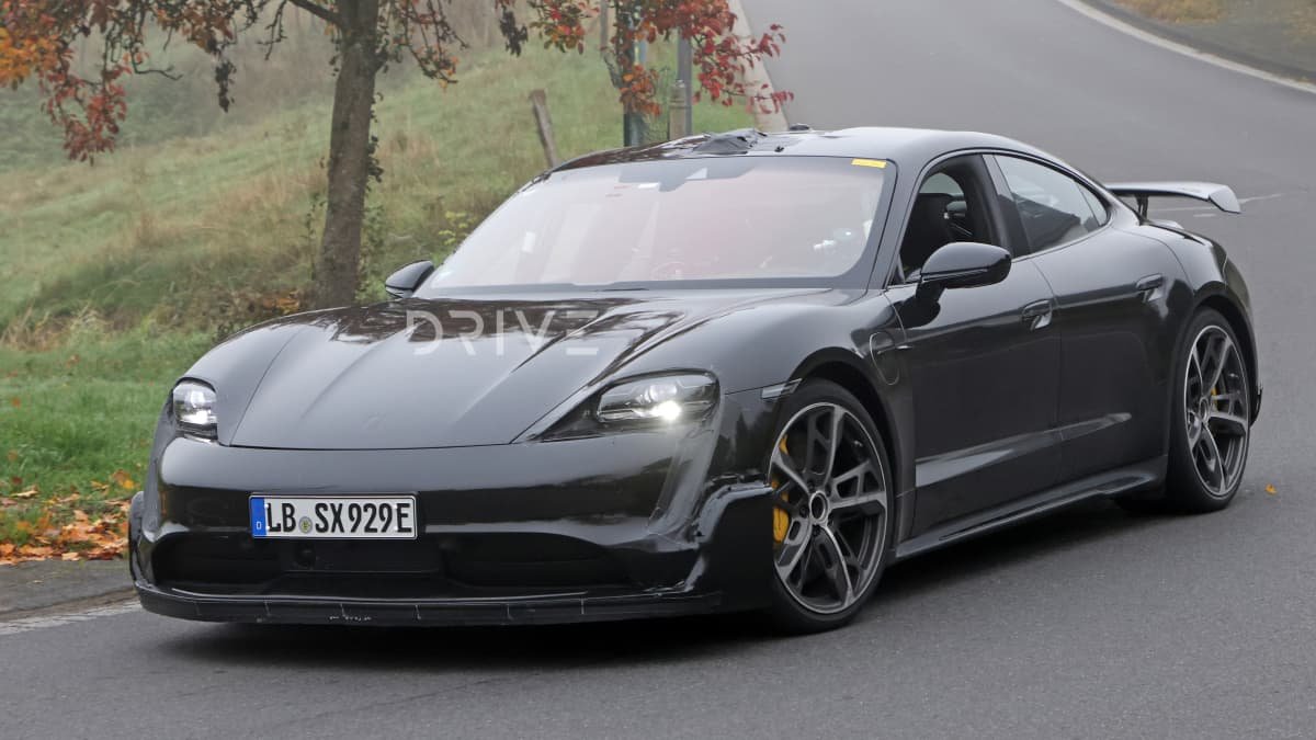 Even faster Porsche Taycan electric car spotted at the Nurburgring-0