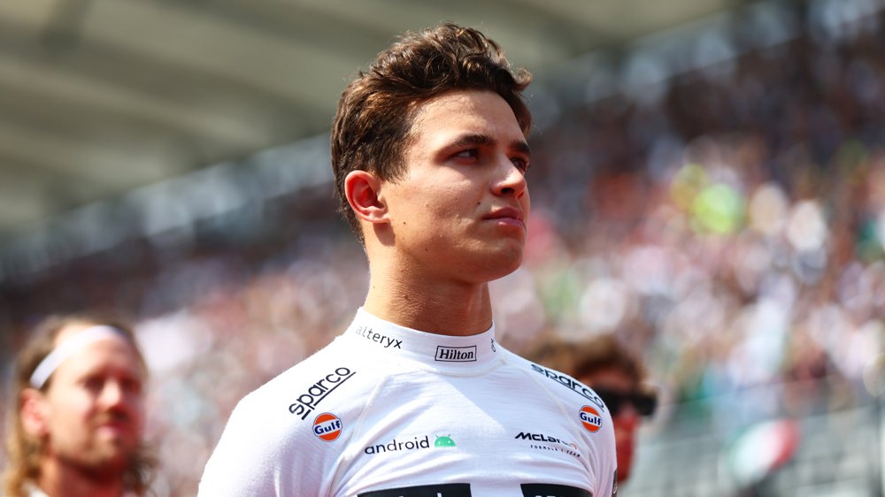McLaren's Lando Norris before getting behind the wheel at Formula 1's 2022 Mexico City Grand Prix.
