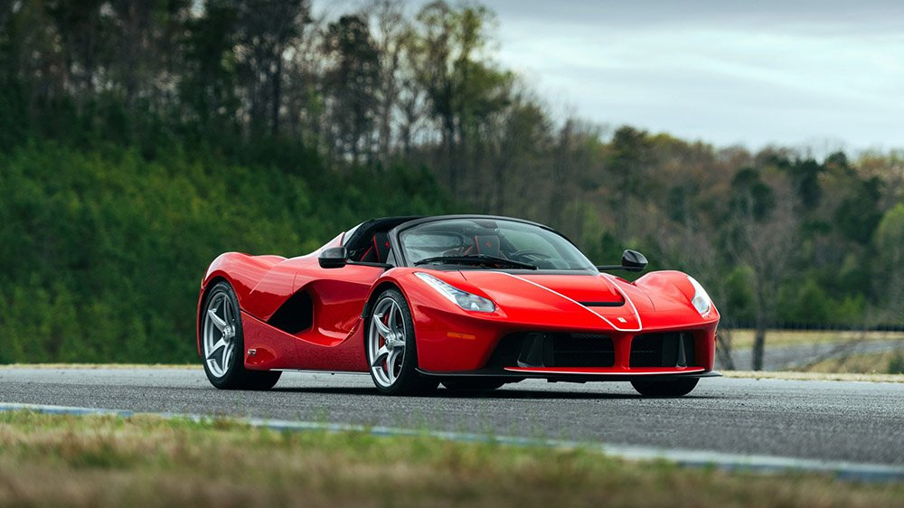 A front 3/4 view of the 2017 Ferrari LaFerrari Aperta