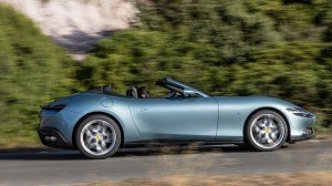 Driving the Ferrari Roma Spider.