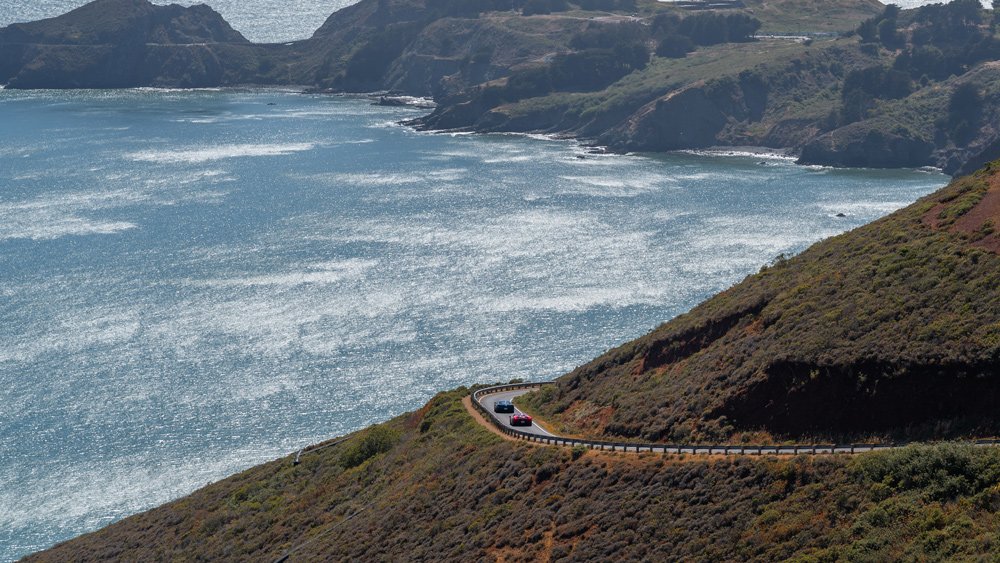 Participants in Robb Report's California Coastal road rally skirt the Pacific Ocean while tracing through Northern California.