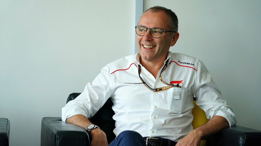 Formula 1's CEO Stefano Domenicali at the Yas Marina Circuit prior to the 2021 Abu Dhabi Grand Prix.