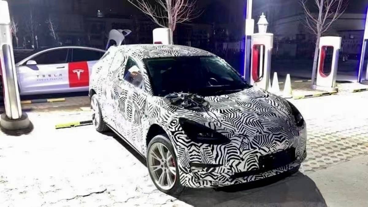 Has the new Tesla small electric car finally been caught on camera?