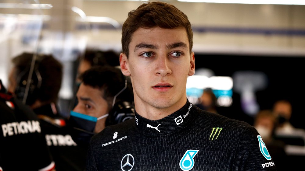 Formula 1 racer George Russel of the Mercedes-AMG Petronas team.