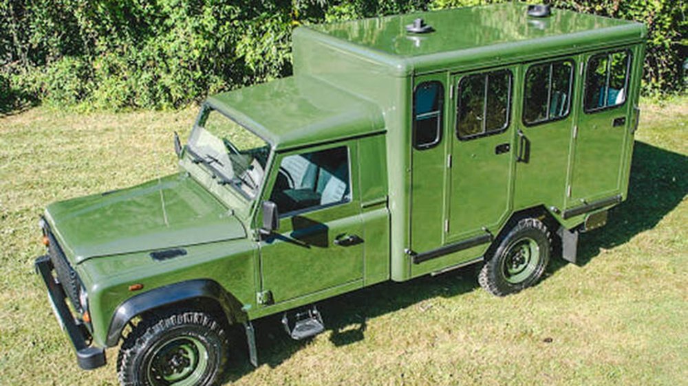 Prince Philip's custom Land Rover Defender 130 Gun Bus