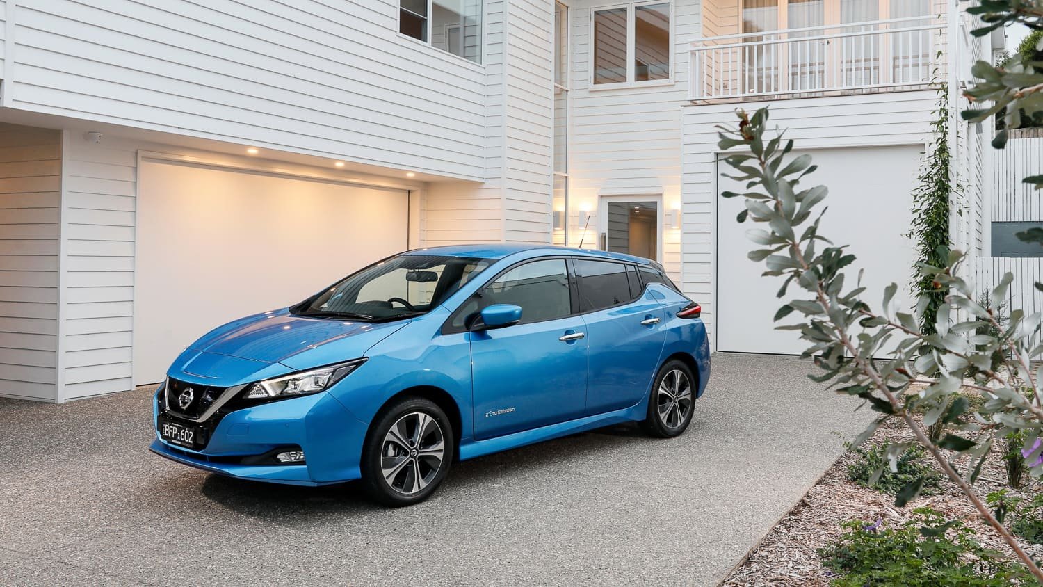 Vehicle-to-grid capable Nissan Leaf electric vehicle.