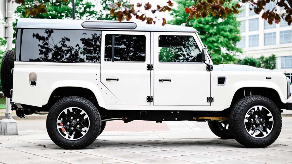 A restomod 1993 Land Rover Defender 110 from Osprey Custom Cars.