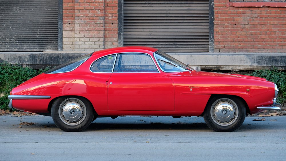 A 1962 Alfa Romeo Giulietta Sprint Speciale.