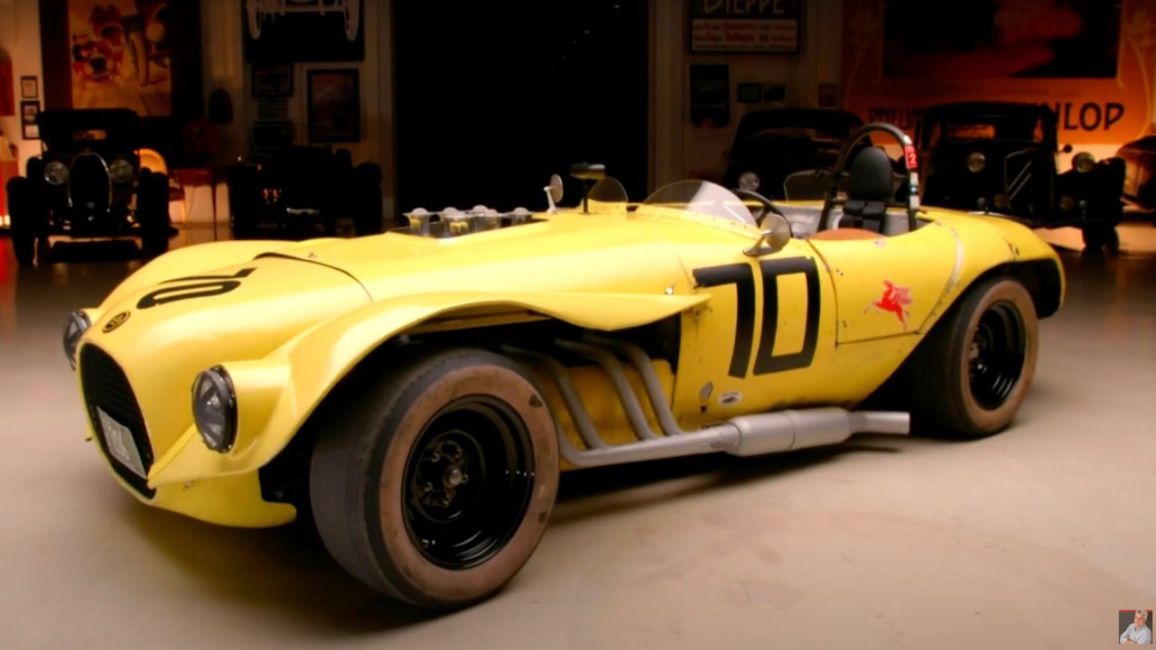 Jay Leno drives legendary Old Yeller II race car